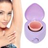 Cryfokt Electric Wax Warmer, Portable Mini Hair Removal Wax Heating Machine, Cute Heart Shaped Fast Heating Wax Heater, Silicone Inner Pot Wax Heater Machine for Beauty Salon(Purple) (US view 4