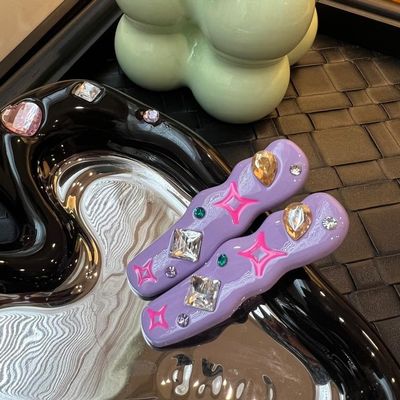 Hair Pins Rhinestone Hair Claw Clips For Women, Crystal Hair Catch Barrette Acrylic Jaw Clamp For Thick Hair, Fancy Rhinestone Claw Hair Clips, Large Bling Hair Clamps Strong Hold Hair Barrettes Hair