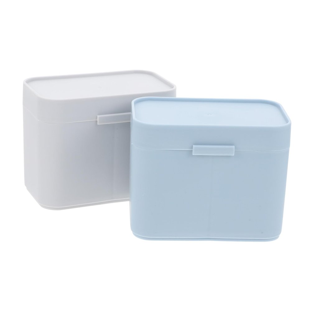 Amosfun Nail Cotton Pad Storage Box 2pcs Nail Art Tools Storage Holder Pp Material Holder Dispenser Organizer