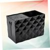 Outanaya Double Slots Hair Scissors Holder Non-slip Organizer for Salon Tools Storage Box for Combs and Clips Capacity Black Hairdressing Supplies view 2