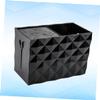 Outanaya Double Slots Hair Scissors Holder Non-slip Organizer for Salon Tools Storage Box for Combs and Clips Capacity Black Hairdressing Supplies view 3