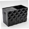 Outanaya Double Slots Hair Scissors Holder Non-slip Organizer for Salon Tools Storage Box for Combs and Clips Capacity Black Hairdressing Supplies view 4