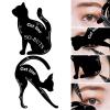 atcdfuw Eyeliner,2 Pcs Eyeliner Stencils,Matte Plastic Smoky Eyeshadow Applicators Guide Template Tool Professional Eye Makeup Tool, As the Picture shows view 3