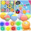 Bath Bombs for Kids with Surprise Toys Inside, 8 Pcs 3.5 Oz Light Up Bath Bombs Gift Set with Essential Oils, Handmade Spa Moisturizing for Women Relaxing, Birthday, Party, Christmas view 1