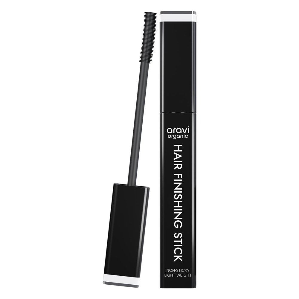 Aravi Organic Hair Finishing Stick - Flyaway Natural Styling Frizz Control - Smooth, Shiny & Non-Greasy Look - 0.5 FL Oz /15ml