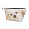 Xsovgoi Cute Maltese Puppy Travel Makeup Bag Organizer, Cosmetic Bags, Multi Purpose Pouch Bag view 2