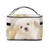 Xsovgoi Cute Maltese Puppy Travel Makeup Bag Organizer, Portable Cosmetic Bags, Multi Purpose Pouch Bag view 3