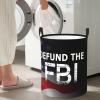 Abolish Defund The Fbi Circular Hamper Lasting Organization Bedroom Bathroom Dcor view 1