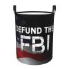 Abolish Defund The Fbi Circular Hamper Lasting Organization Bedroom Bathroom Dcor view 2