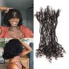 0.2cm 8-12inch 20-40 Strands 100% Real Human Hair Micro Dreadlock Extensions with Curly Ends Natural Black Curly Locs Can Be Dyed Bleached Curled And Twisted (Natural black, 40 strands 8inch) view 1