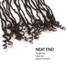 0.2cm 8-12inch 20-40 Strands 100% Real Human Hair Micro Dreadlock Extensions with Curly Ends Natural Black Curly Locs Can Be Dyed Bleached Curled And Twisted (Natural black, 40 strands 8inch) view 2