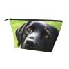 Xsovgoi Black Labrador Retriever Dog Travel Makeup Bag Organizer, Cosmetic Bags, Multi Purpose Pouch Bag view 2