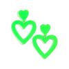 Bowitzki Water Activated Rainbow Eyeliner with one pair green heart shape earrings view 4