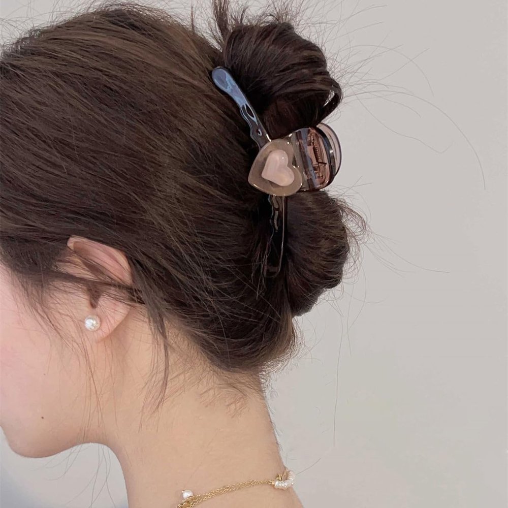Hair Pins Summer New Love Back Spoon Shark Clip Temperament Plate Hair Clip Grip Clip Hair Clip Girl Hair Styling Accessories (Color : FJ3700)