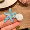 Hair Pins Artificial Shell Pearl Starfish Hair Clip Set Resin Alligator Hair Clips Seashell Hair Clips Princess Clip Beach Mermaid Hairpin Headwear Styling Hair Accessories For Girls Women Ladies Hair view 1