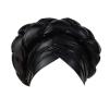 Turban Head Wrap Scarf African Women Soft Long Scarf Shawl Hair Boho Headwrap Stretch Headband Tie (Black, One Size) view 4