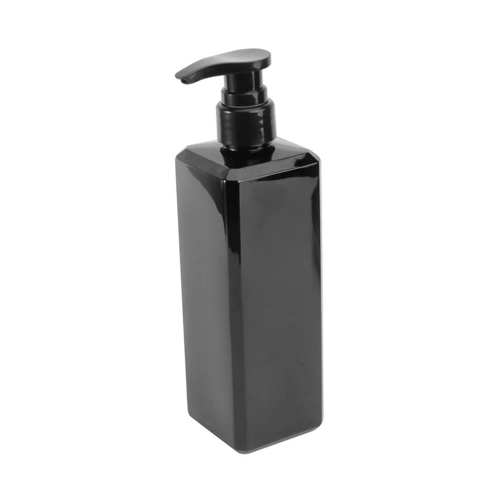 Amosfun 2pcs Black Soap Bottle Press Pump Refillable Shampoo and Lotion Dispenser for Easy Use for Home Decor Pet Container for Body Wash and Shower Gel