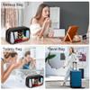 YOOLIFE Initial Makeup Bag Travel Toiletry Bag Clear Makeup Bag Cosmetic Bags Travel Essentials Gifts for Girls Teen Girlfriend Teacher Birthday Birthday Gifts for Kids Black Graduation Gifts A view 4
