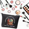 BDPWSS Crochet Gift For Crochet Lover Gift I Crochet So I Don't Choke People Save A Life Send Yarn Makeup Bag Knitting Gift (Crochet So Yarn BL) view 3