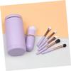 Mikinona 1set Professional Makeup Brush Set Mirror for Travel Portable Cosmetic Brushes for Eye and Face Easy Blending and Application Compact Design in Lavender view 3