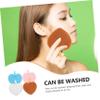 Mikinona 4pcs Heart Shaped Makeup Powder Puff Portable Facial Pads for Loose Powder Application Durable and Comfortable Cosmetic Sponge for Natural Makeup Finish view 2
