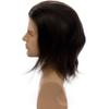 Civmo 12inch Toupee for Men 100% European human hair Pieces Replacement Systems Swiss Lace Front Mono Lace Top Thicker PU Around 8x10 Inches Hairpieces (#3 Dark Brown Color, 10x8INCH) view 3