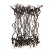 0.2cm 8-12inch 20-40 Strands 100% Real Human Hair Micro Dreadlock Extensions with Curly Ends Natural Black Curly Locs Can Be Dyed Bleached Curled And Twisted (Natural black, 20 strands 8inch) view 1