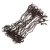 0.2cm 8-12inch 20-40 Strands 100% Real Human Hair Micro Dreadlock Extensions with Curly Ends Natural Black Curly Locs Can Be Dyed Bleached Curled And Twisted (Natural black, 20 strands 8inch) view 3