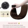 SEGO I Tip Hair Extensions Human Hair Keratin Pre Bonded MicroBeads Tip Balayage Natural Silky Straight Extensions 100 Strands 50g/Pack -16 Inch Medium Brown view 4
