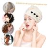 Mikinona 2pcs Coral Fleece Quick-dry Hair Towel Wraps Soft Absorbent Shower Caps for Hair Types Convenient Drying view 2