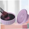 Mikinona Travel Makeup Brush Cleaner Box Dual-use Silicone Compact Easy to Clean Makeup Tool for Home Travel Use view 2