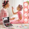 Anpro All-In-One Makeup Kit for Girls 10-12 with Case, Pro Teen Makeup Set, Tween Makeup Kit, Full Starter Make Up Kit with Brushes, Eyeshadow Palette, Blushes, Glitter Gel, Temporary Tattoo Stickers view 4