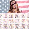 376 PCS 24 Sheets Independence Day Temporary Tattoo Sticker Bulk, 4th of July Party Supplies Photo Booth Props, Patriotic Parade Accessories, Long Lasting USA Face and Body Temporary Tattoo view 1