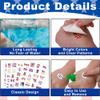 376 PCS 24 Sheets Independence Day Temporary Tattoo Sticker Bulk, 4th of July Party Supplies Photo Booth Props, Patriotic Parade Accessories, Long Lasting USA Face and Body Temporary Tattoo view 4