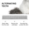 Eye Envy ProGlide Deshedding and Detangling Comb for Long-Haired Cats | Remove Undercoat, Excess Hair, Tangles & Knots | 6" Dual-Tooth Comb with Rounded Pins view 3