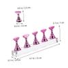 NOLITOY 40 Pcs Nail Sticker Display Stand Fingernail Practice Stand Acrylic Nail Stand Nail Art Practice Stand Nail Practice Base Nail Tip Holder Japanese Nail Chips Pink Plastic view 3
