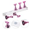 NOLITOY 40 Pcs Nail Sticker Display Stand Fingernail Practice Stand Acrylic Nail Stand Nail Art Practice Stand Nail Practice Base Nail Tip Holder Japanese Nail Chips Pink Plastic view 4