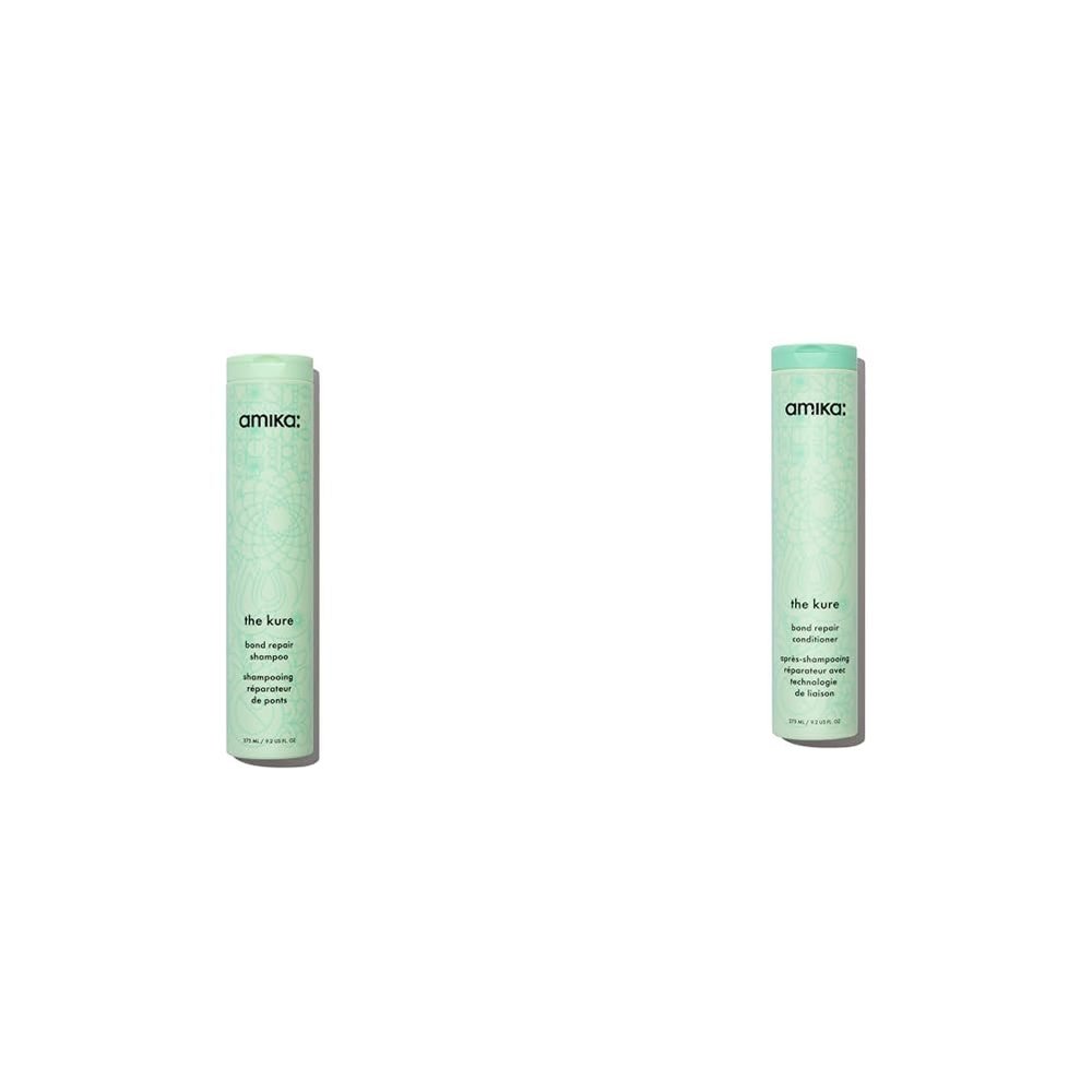 amika the kure bond repair shampoo & conditioner, 275ml each