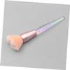 Outanaya Golden Round Head Makeup Brush for Loose Powder Lightweight Plastic Handle Soft White Bristles for Application Cat Paw Design Portable and Durable Cosmetic Tool view 4