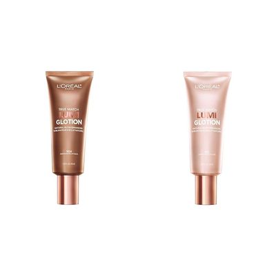 LOral Paris Lumi Glotion Deep and Light Bundle, Highlighter and Bronzer For Radiant Glow, Pack of 2