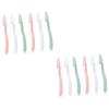 FRCOLOR 12pcs Women Eyebrow Razor Non-slip Grip Trimmer Shaver for Makeup Portable Eyebrow Trimming Tool for Face Hair Removal view 1