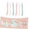 FRCOLOR 12pcs Women Eyebrow Razor Non-slip Grip Trimmer Shaver for Makeup Portable Eyebrow Trimming Tool for Face Hair Removal view 2