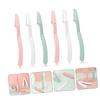 FRCOLOR 12pcs Women Eyebrow Razor Non-slip Grip Trimmer Shaver for Makeup Portable Eyebrow Trimming Tool for Face Hair Removal view 3