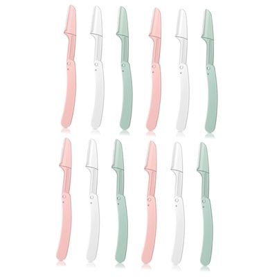 FOMIYES 12pcs Facial Hair Remover for Women Eyebrow Trimmer Safe Razor Blade Compact Grooming Tool