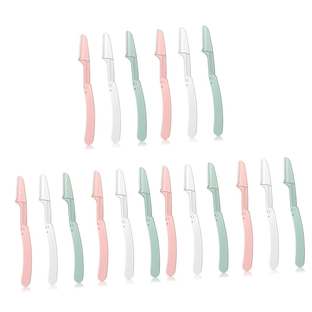 FRCOLOR 18pcs Facial Hair Removal for Women Eyebrow Trimmer Easy to Hold and Grip for Grooming Tools Face Razor for Women Compact and Portable