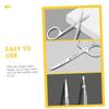 NOLITOY 1set Stainless Steel Eyebrow Grooming Tools Eyebrow Scissors and Precision Tweezers for and Trimming for Home Use Travel view 4
