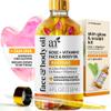 ArtNaturals Face & Body Vitamin E Bio Oil 4.0oz + Gua Sha Facial Tools Set - Organic Moisturizer Skincare for Scars, Stretch Mark, Cellulite & Nails - Great Massage oil for Massaging Joint & Muscle view 1