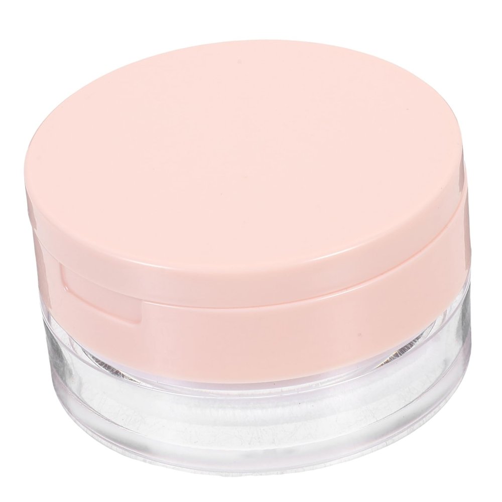 Ipetboom Cosmetic Organizer Mirror Makeup Case for Body Powder Portable Powder Puff Box Leakproof Design