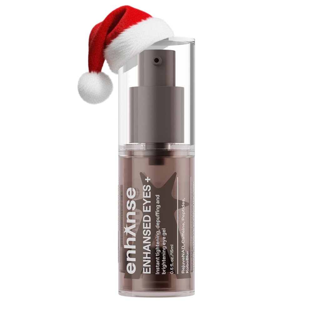 Enhanse Under Eye Gel for Men, Caffeine Eye Cream, Peptides, RejuveNAD, Instant Tightening, Brightening, Depuffing for Under Eye Bags, Blurs Fine Lines and Dark Circles, 0.5 Fl Oz