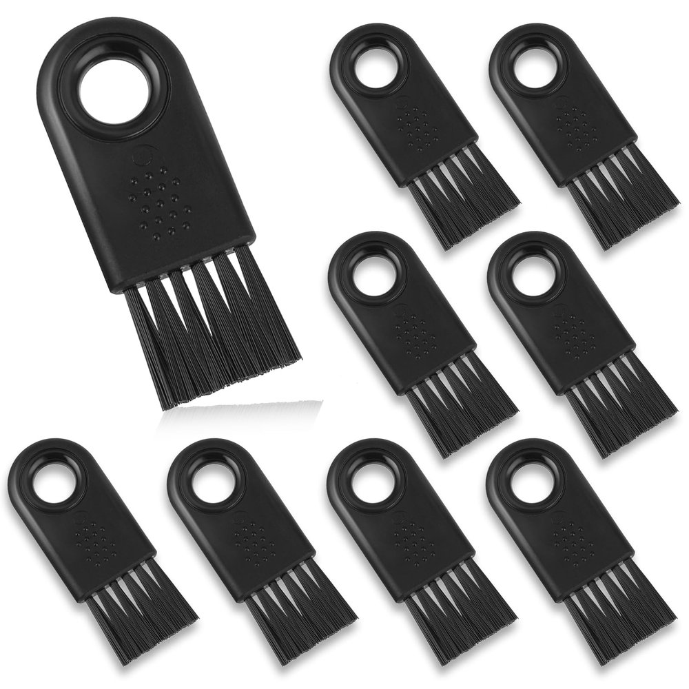 8 Pcs Shaver Cleaning Brush Set for Electric Hair Clippers - Razor Cleaner Nylon Hair Brush Set (Black)